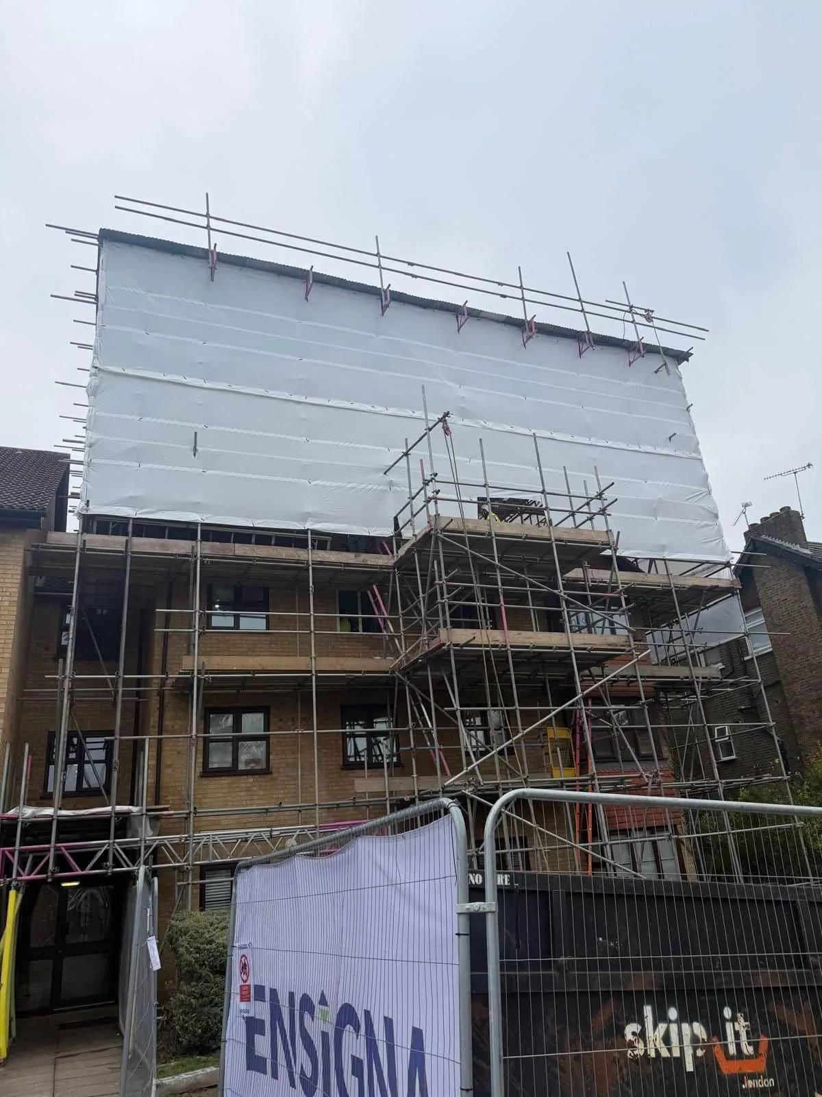 Temporary Roof Solutions scaffolding